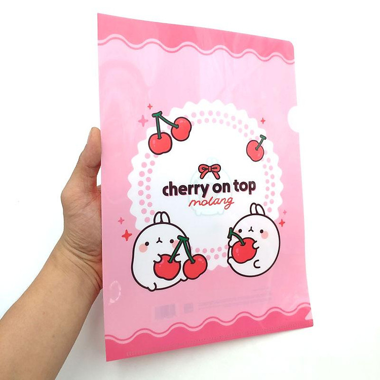 Bìa Lá Magic Ver.3 Size L Molang - Hồng - Ảnh 2