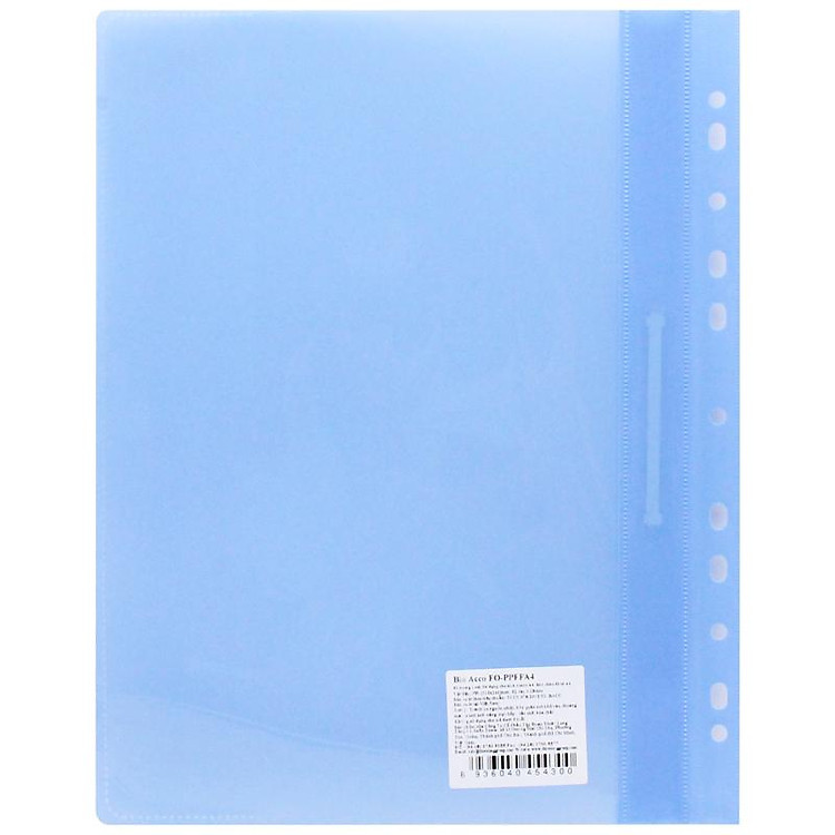Bìa Acco Nhựa A4 FO-PPFFA4 - Màu Xanh Dương - Ảnh 3