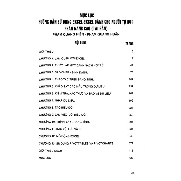 Hướng Dẫn Sử Dụng Excel - Excel Dành Cho Người Tự Học (Phần Nâng Cao - Tái Bản) - Ảnh 3