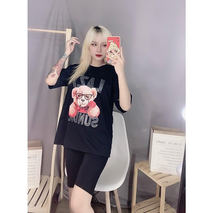 Đồ bộ nữ - Set bộ gấu hồng cao cấp