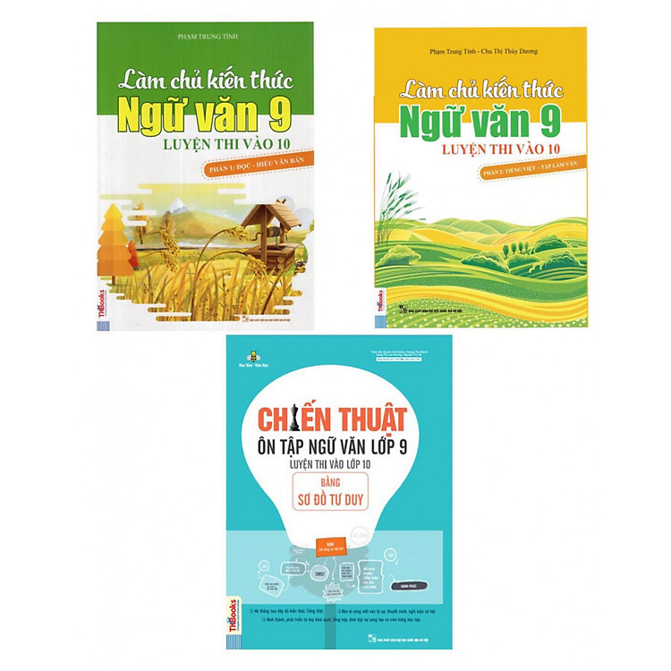 Combo Chiến Thuật Ôn Tập Ngữ Văn Lớp 9 Luyện Thi Vào Lớp 10 Bằng Sơ Đồ Tư Duy + Làm Chủ Kiến Thức Ngữ Văn 9 Luyện thi Vào 10 Phần 1 Đọc - Hiểu Văn Bản + Làm Chủ Kiến Thức Ngữ Văn 9 Luyện thi Vào 10 Phần 2 Tiếng Việt - Tập Làm Văn (Tặng Kèm Bút Chì Dễ