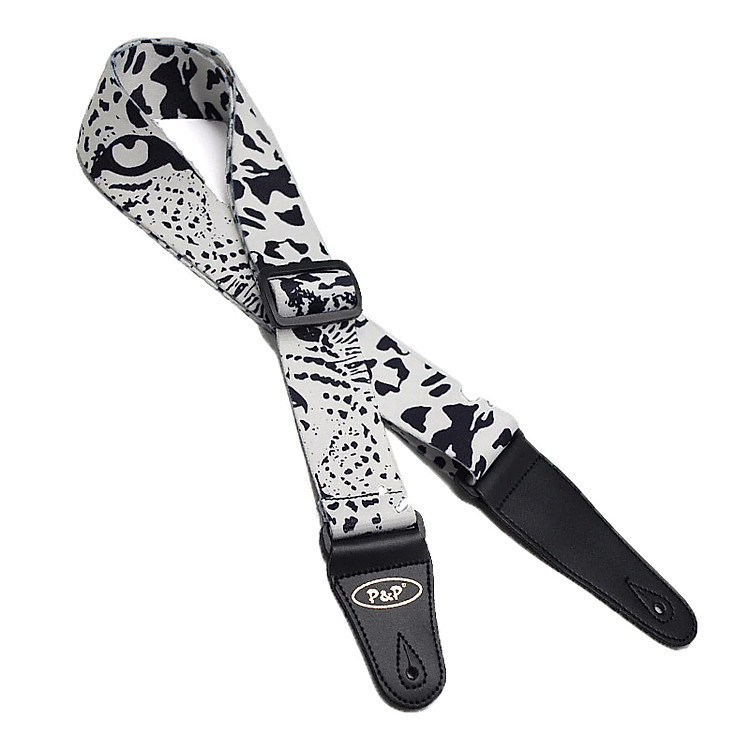 Dây Đeo Đàn Guitar P&P Họa Tiết Trắng Đen