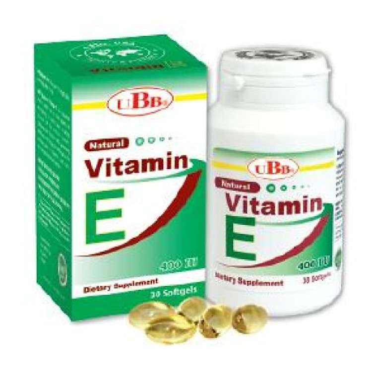 Thực Phẩm Chức Năng - UBB NATURAL VITAMIN-E - Bảo vệ da, giúp da tươi khỏe từ sâu bên trong