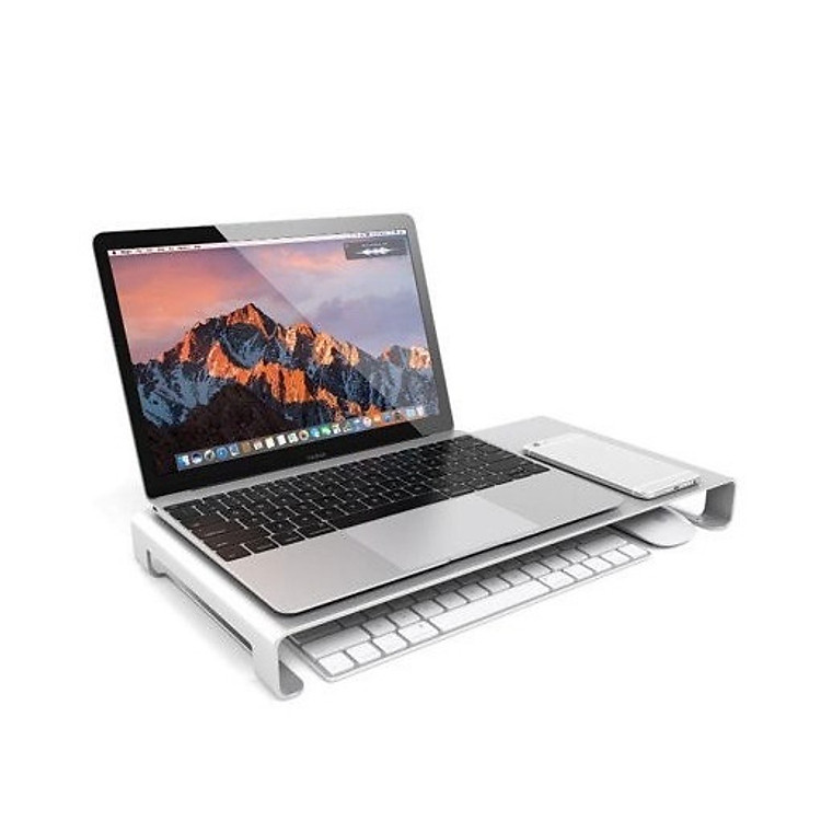Kệ màn hình máy tính nhôm dày 2.5mm SH002 kiêm giá đỡ Imac, laptop Macbook và tivi cỡ lớn