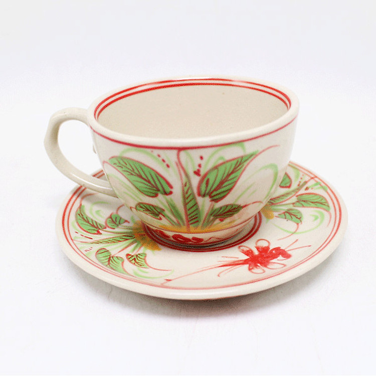 Ly cappuchino chuồn khoai đỏ + đĩa MNV-LS004-1