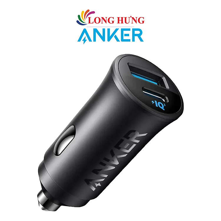 Cốc sạc xe hơi Anker Ultra-Compact Dual-Port 1USB 1Type-C 30W A2741 - Hàng chính hãng