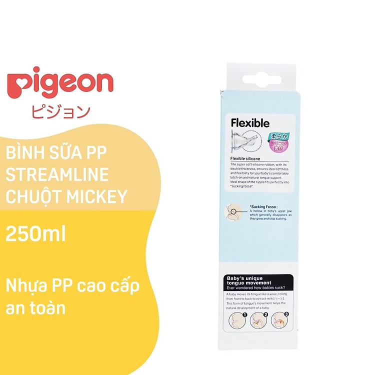 Bình Sữa PP Pigeon Hình Chuột Mickey Chính hãng Giá tốt - Hình ảnh 5