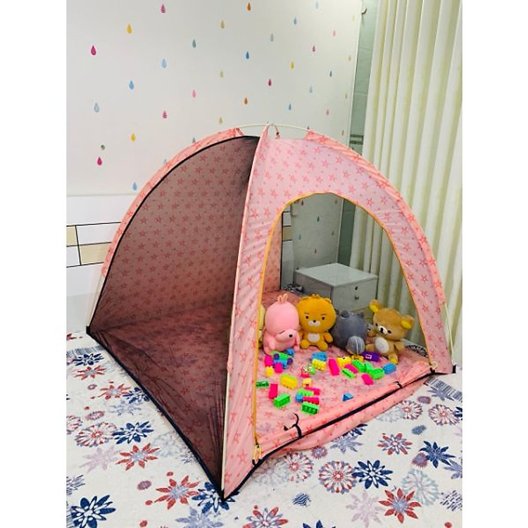 Lều trẻ em hòa tiết ngôi sao - Màu hồng