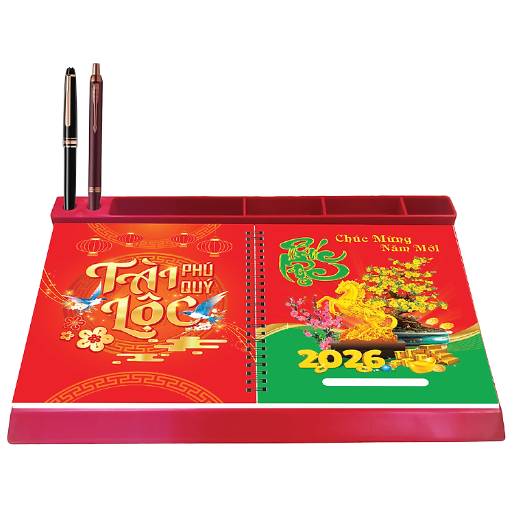 Lịch Bàn Đế Nhựa Lò Xo Giữa 2026 (17 x 28) - Ảnh 2