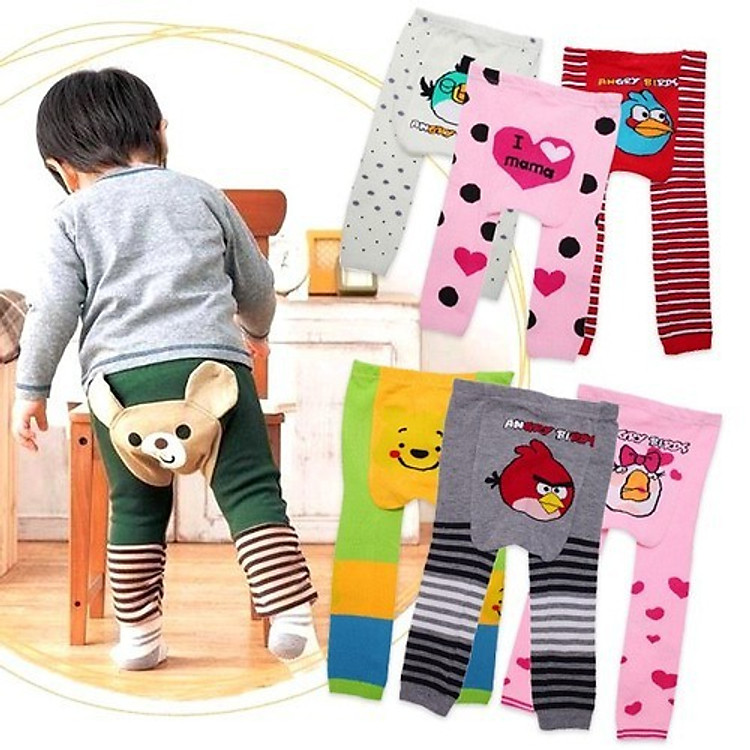 Set 6 quần len mông thú cho bé gái bé trai từ 1-3 tuổi (giao màu ngẫu nhiên)