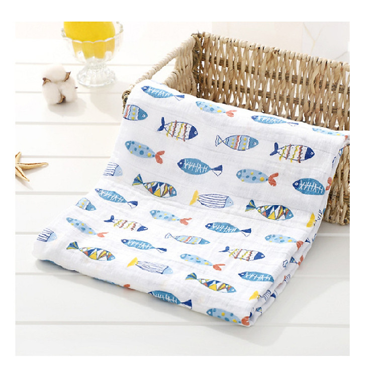 Set 2 khăn tắm xô cho bé (kt 120x120cm) - Họa tiết ngẫu nhiên