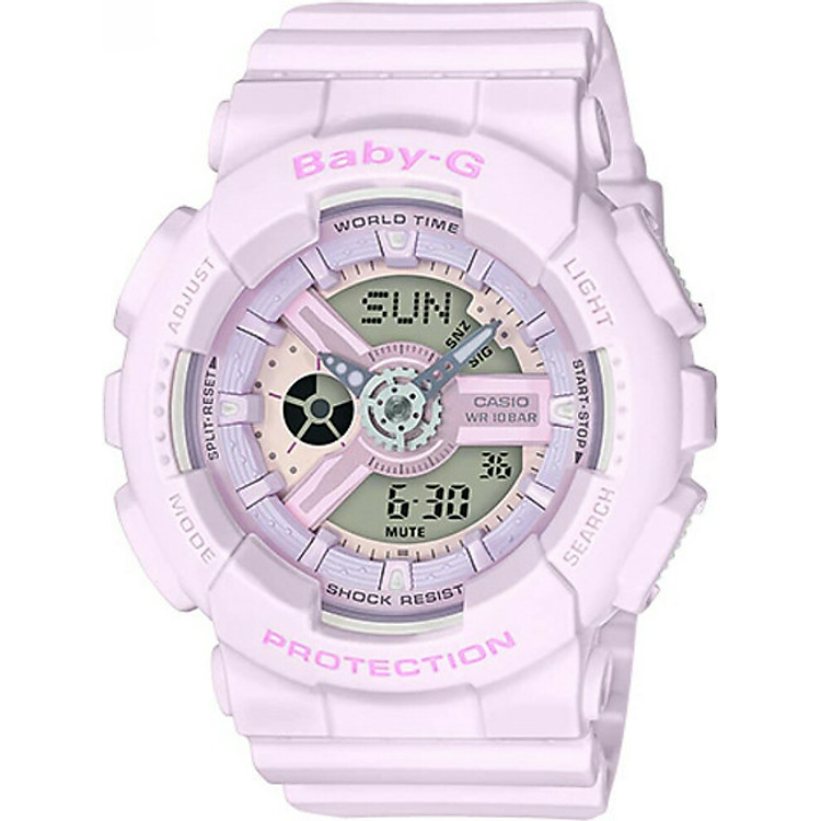 Đồng Hồ Nữ Casio Baby G BA-110-4A2DR Dây Nhựa Màu Hồng - Chống Nước 100m