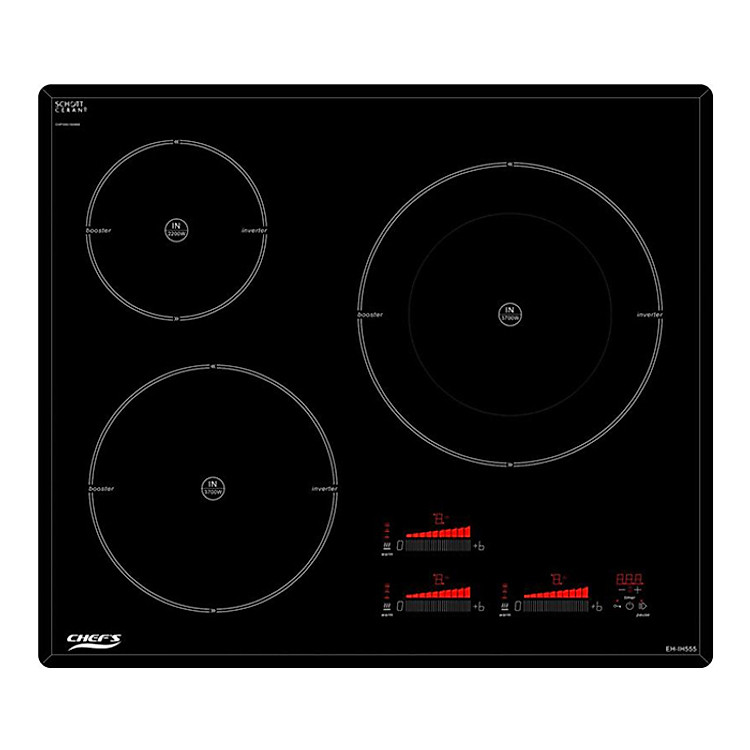 Bếp Âm Từ 3 Vùng Nấu Chef's EH-IH555 (62cm - 6800W) - Hàng Chính Hãng