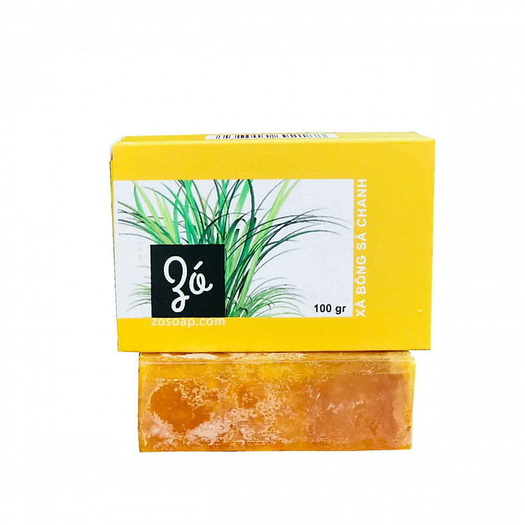Xà Bông Tắm - Xà Bông Gió Thảo Dược Vị Sả Chanh 100g