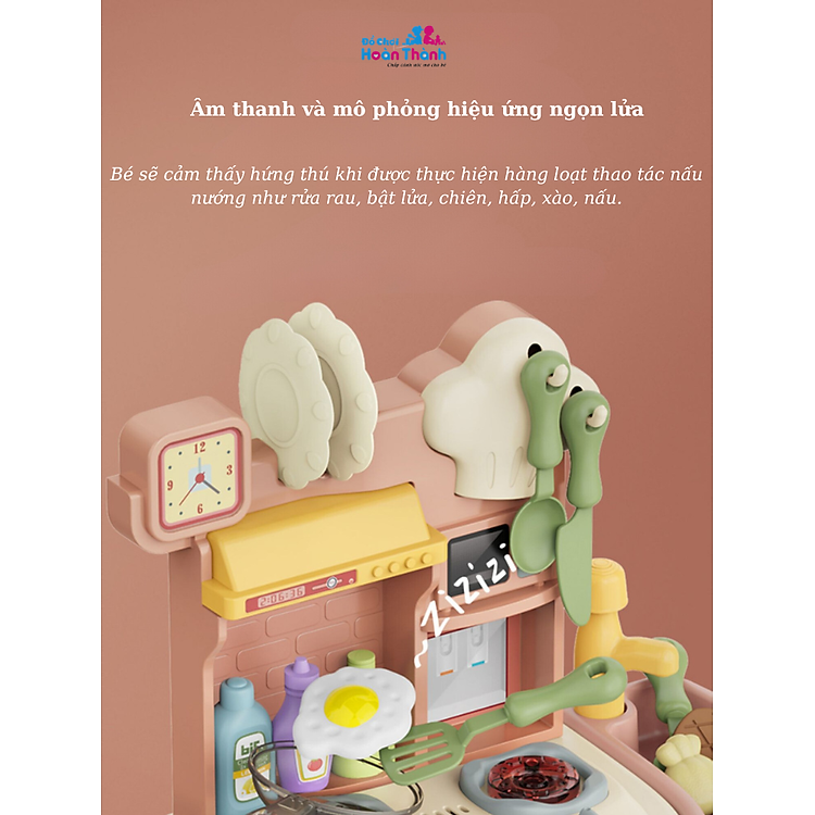 Mua Bộ đồ chơi nhà bếp 40cm - Hồng Chính hãng Ưu đãi - Hình ảnh 3