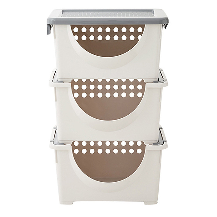 Bộ Sản Phẩm Rổ Nhựa Có Tay Cầm Wing Basket Lock&Lock Inp421Ls3