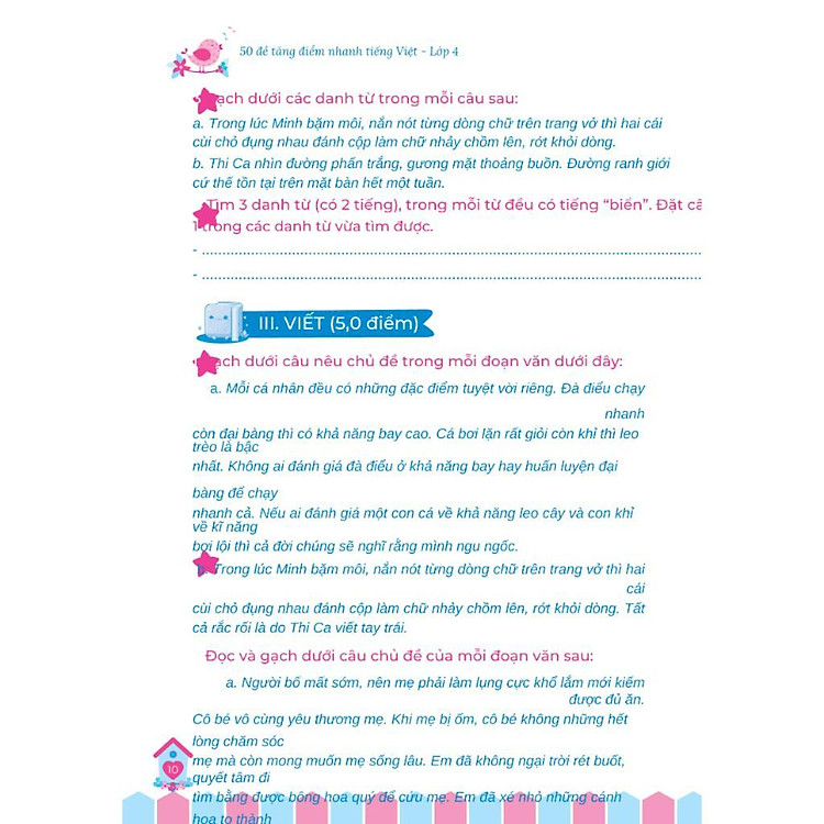 50 Đề Tăng Nhanh Điểm Tiếng Việt Lớp 4 - Ảnh 6