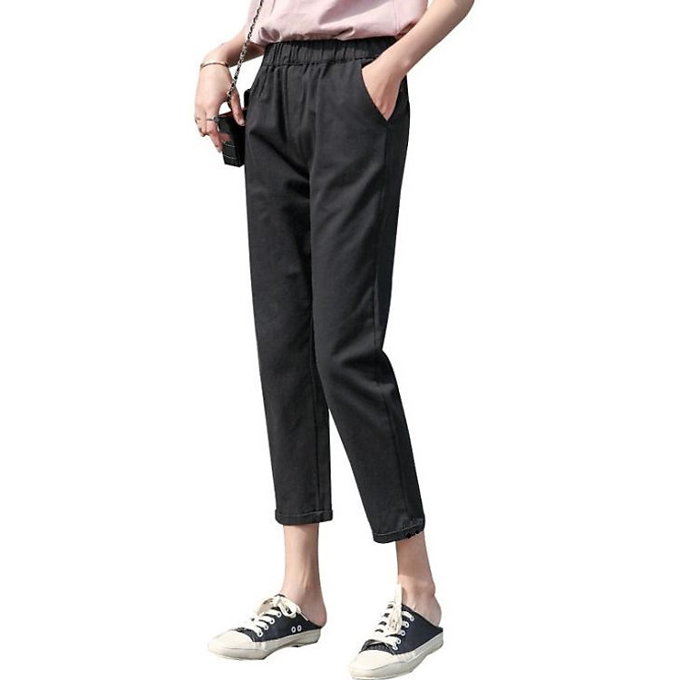 Quần baggy nữ cạp chun Haint Boutique QT04