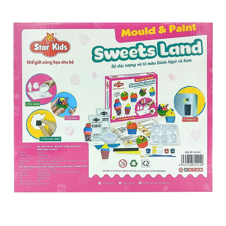 Bộ Đúc Tượng Và Tô Màu Bánh Ngọt Chính hãng Giá tốt - Hình ảnh 4