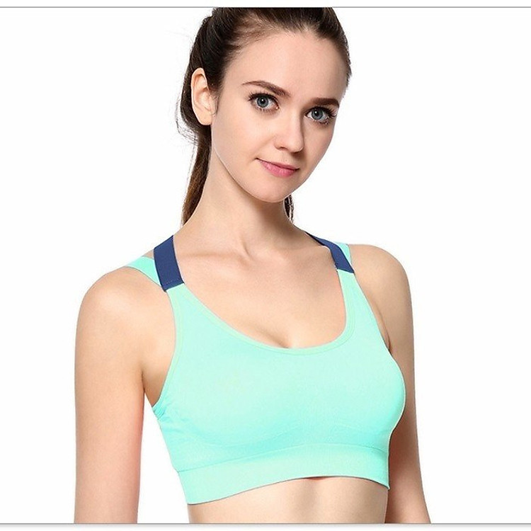 Áo lót tập gym yoga cao cấp có lót ngực - xanh nõn chuối