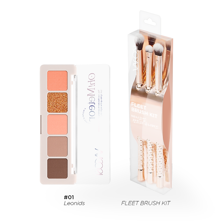 Combo Makeup Dành Cho Mắt Số 03 Vacosi SC03-VP29 Gồm 2 món: Set cọ mắt SC03 & Phấn mắt 5 ô