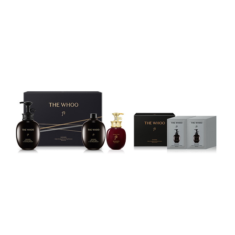 Bộ dầu gội giảm rụng và làm phồng chân tóc The Whoo Spa Scalp Anti-Aging & Hair Lifting Shampoo set