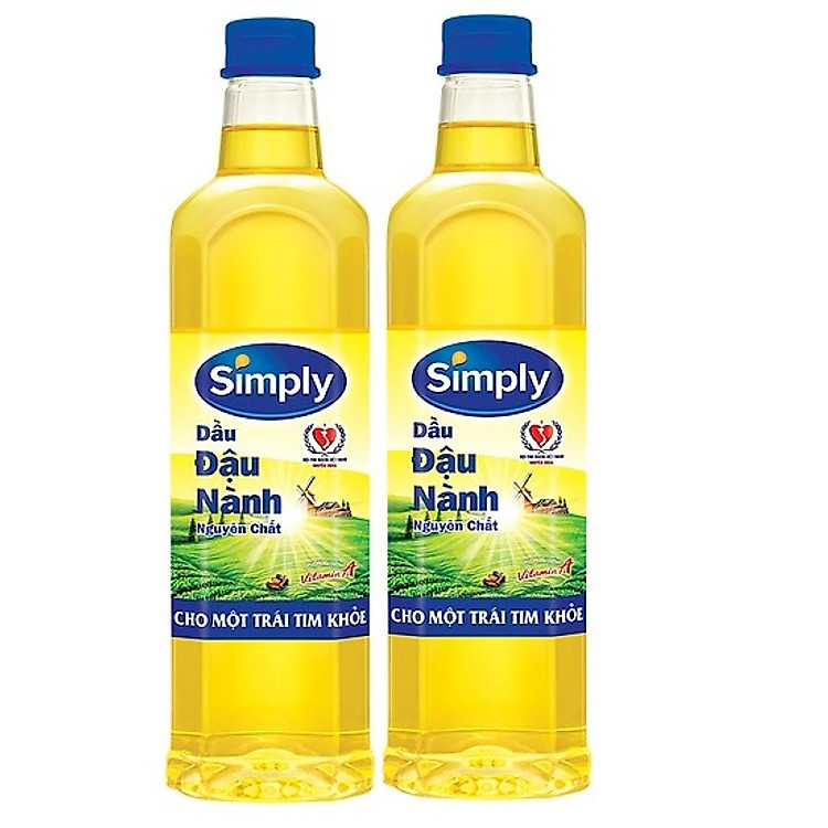 Combo 2 chai dầu Đậu Nành Simply (1L / Chai)