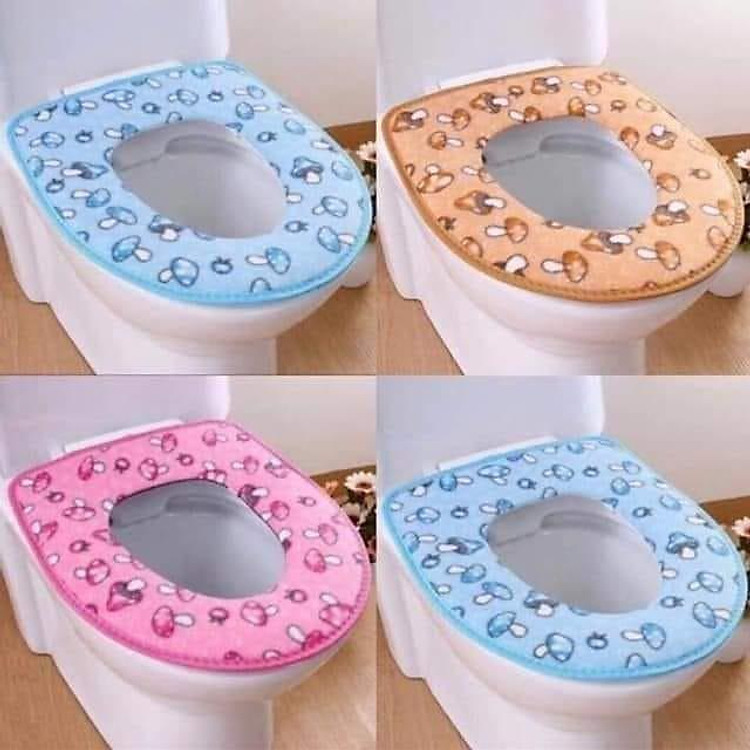 Miếng nỉ lót bồn cầu giữ ấm - Giao hàng ngẫu nhiên