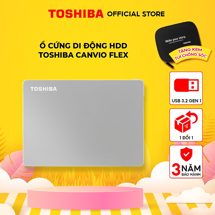 Ổ Cứng Di Động HDD Toshiba Canvio Flex 2TB hàng chính hãng