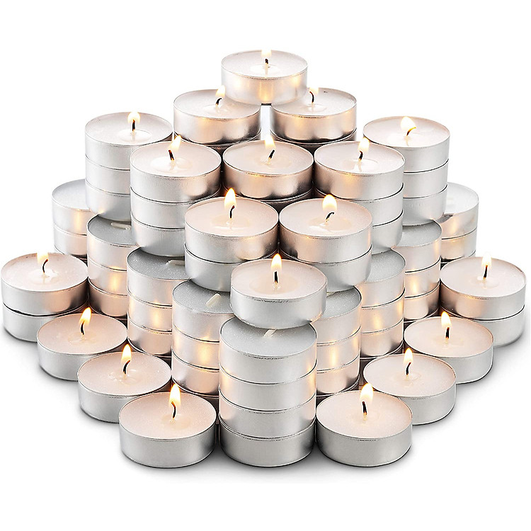 100 Viên Nến Tealight Sáp Cọ 2 giờ Lorganic An Toàn Sức Khỏe, dùng kết hợp với đèn xông và tinh dầu, khử mùi, xua đuổi muỗi và côn trùng hiệu quả, trang trí