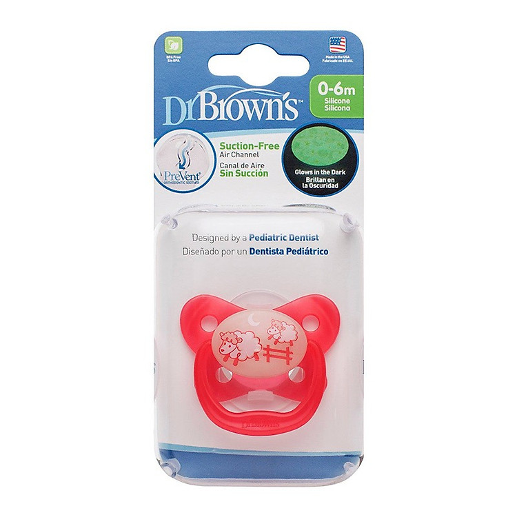 Ty ngậm phát sáng Dr.Brown’s 0-6m Đảm bảo Tiết kiệm