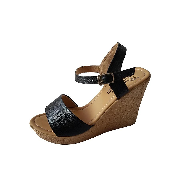 Giày Sandal Đế Xuồng Nữ BIGGBEN Da Bò Thật SDX07