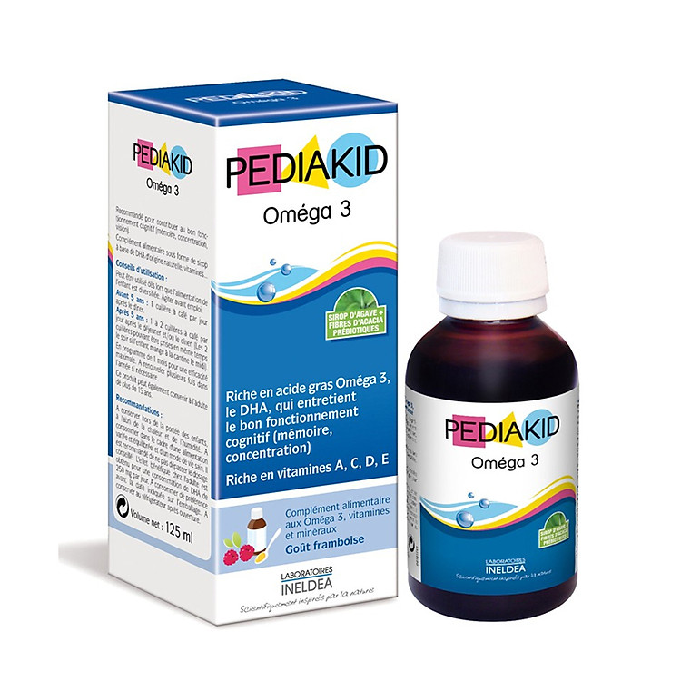Siro Bổ Sung Axit Béo Omega-3 của Pháp: Pediakid Omega 3 (125 ml)