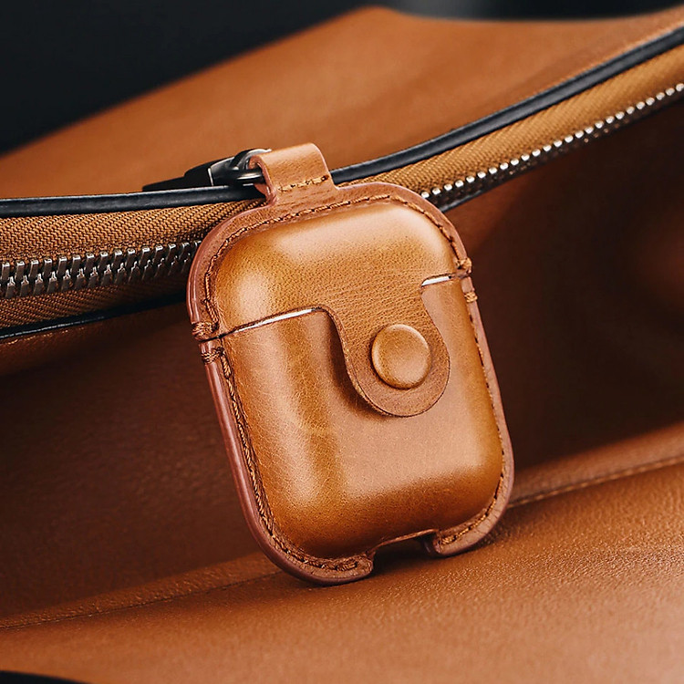 Bao case da thật cho Apple Airpods 1 / 2 hiệu Usams bảo vệ 360 độ chống va đập - Hàng chính hãng