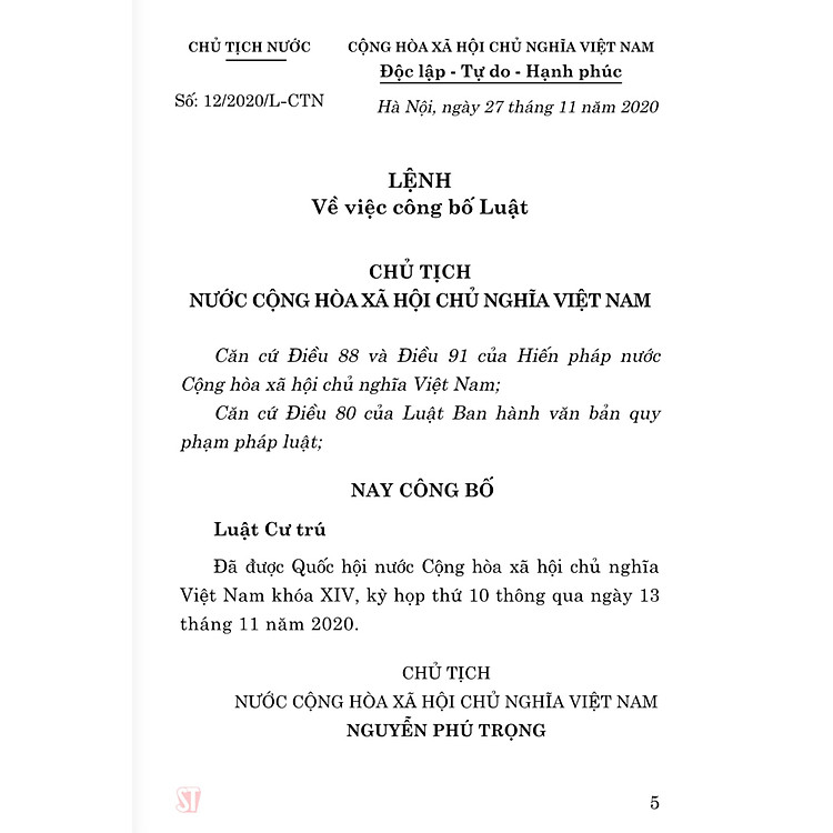 Luật cư trú - bản in năm 2021 - Ảnh 2