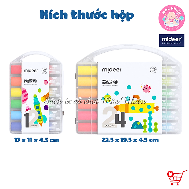 Bút Lông Màu Nước Round-tip Washable Marker (24 màu) - Ảnh 2
