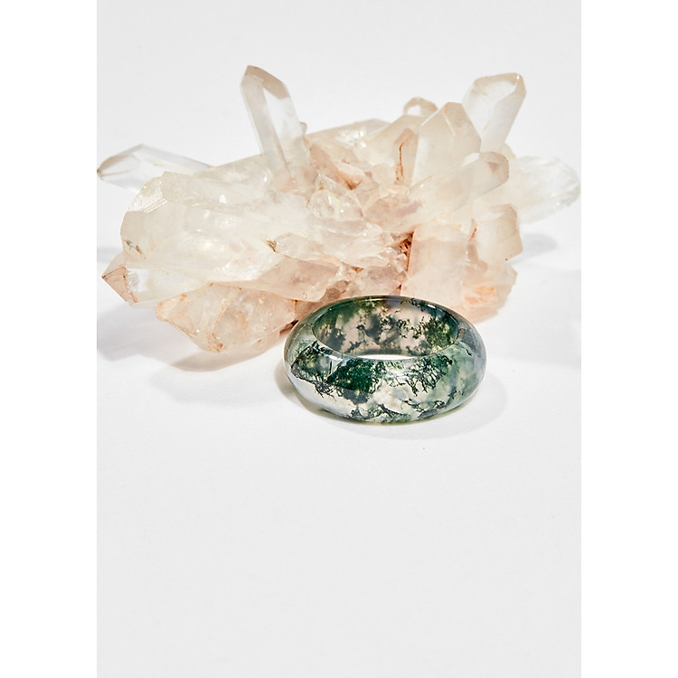 Nhẫn băng ngọc thủy tảo ni17 mệnh hỏa , mộc - Ngọc Quý Gemstones