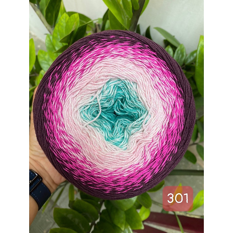 Len cotton cầu vồng Flowers - Nhập khẩu từ chính hãng Yarnart - 250gram dài 1000m (Bảng màu từ 301-320)