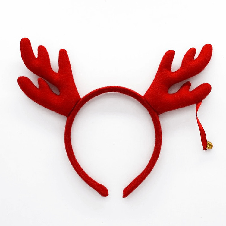 Bờm cài tóc Noel Sừng Tuần Lộc đỏ