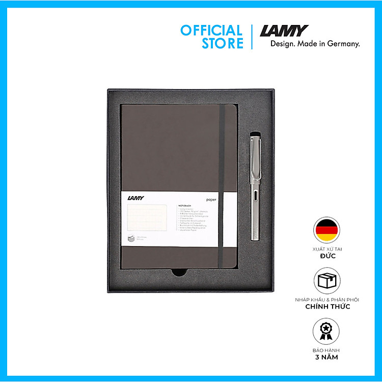 Bộ Sổ Tay Lamy A5 Softcover Umbra + Bút Lamy Al-Star Grey