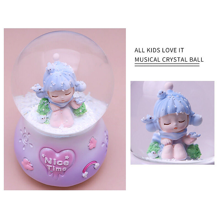 Cầu Tuyết Hộp Nhạc SkullPanda Music Box Trang Trí Quà Tặng - Màu Tím - Ảnh 2