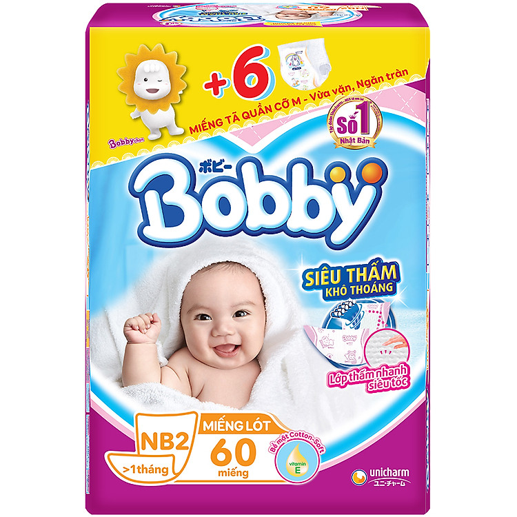 Miếng Lót Sơ Sinh Bobby Fresh Newborn 2 - 60 (60 Miếng)