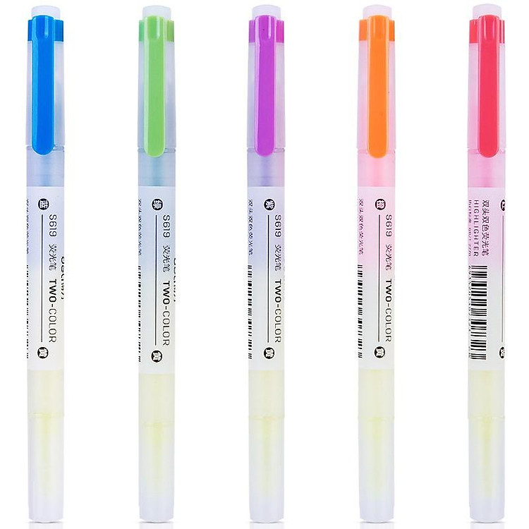 Bút Highlight Nhấn Dòng Đa Năng Deli S619 (Hộp 5 chiếc) - Ảnh 4