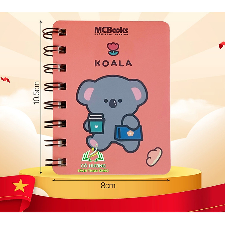 Sổ tay ghi chép A7 gáy xoắn 120 trang học ngoại ngữ