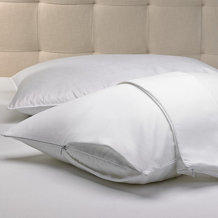 Vỏ gối khóa kéo HANVICO màu trắng