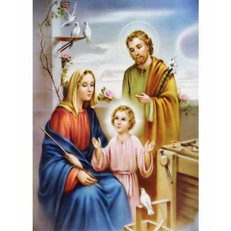 Tranh thêu chữ thập Chúa Gia 50x67cm_LV3028 tự thêu