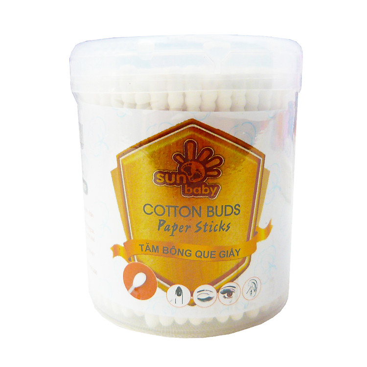 Tăm bông VST hộp lớn tròn xoay 200 que giấy