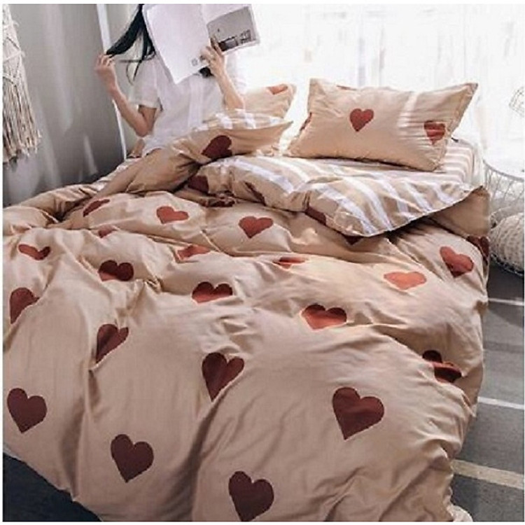 Bộ vỏ chăn ga gối cotton poly - PL42