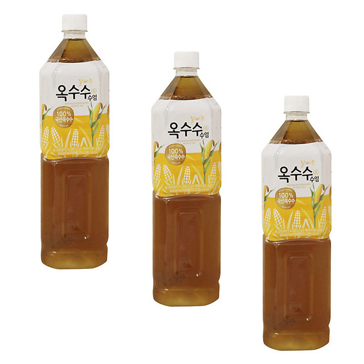Combo 3 Chai Nước Trà Râu Ngô WoongJin (1.5L/Chai) - Nhập Khẩu Hàn Quốc