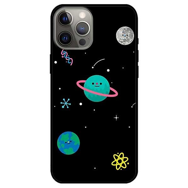Ốp lưng dành cho Iphone 11 - 11 Pro - 11 Pro Max mẫu Hành Tinh Nền Đen